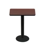 30" x 42" Two-Sided Mahogany/Black Quick Ship Table - Mahogany Up + Black Bar Height 22" Disc Base