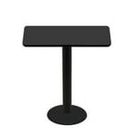 30" x 48" Two-Sided Mahogany/Black Quick Ship Table - Black Up + Black Bar Height 22" Disc Base