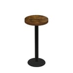24" Round Urban Vintage Autumn Quick Ship Table + Black Bar Height 18" Disc Base