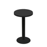 30" Round Urban Onyx Quick Ship Table + Black Bar Height 22" Disc Base