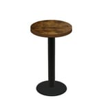 30" Round Urban Vintage Autumn Quick Ship Table + Black Bar Height 22" Disc Base