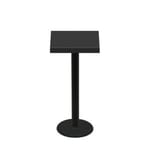 24" x 24" Urban Onyx Quick Ship Table + Black Bar Height 18" Disc Base