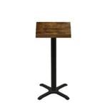 24" x 24" Urban Vintage Autumn Quick Ship Table + Black Bar Height 22" x 22" Cross Base