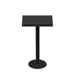 24" x 30" Urban Onyx Quick Ship Table + Black Bar Height 18" Disc Base