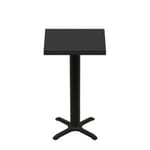 30" x 30" Urban Onyx Quick Ship Table + Black Bar Height 22" x 22" Cross Base