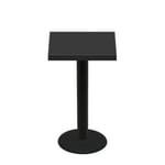 30" x 30" Urban Onyx Quick Ship Table + Black Bar Height 22" Disc Base