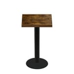 30" x 30" Urban Vintage Autumn Quick Ship Table + Black Bar Height 22" Disc Base