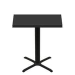 30" x 48" Urban Onyx Quick Ship Table + Black Bar Height 30" x 30" Cross Base
