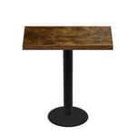 30" x 48" Urban Vintage Autumn Quick Ship Table + Black Bar Height 22" Disc Base