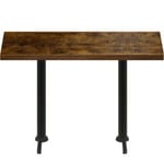 30" x 72" Urban Vintage Autumn Quick Ship Table + (2) Black Bar Height 22" T Bases