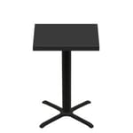36" x 36" Urban Onyx Quick Ship Table + Black Bar Height 30" x 30" Cross Base
