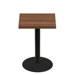 36" x 36" Urban Toasted Birch Quick Ship Table + Black Bar Height 30" Disc Base