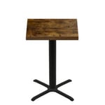 36" x 36" Urban Vintage Autumn Quick Ship Table + Black Bar Height 30" x 30" Cross Base