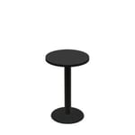 24" Round Two-Sided Mahogany/Black Quick Ship Table - Black Up + Black Standard Height 18" Disc Base