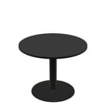 48" Round Two-Sided Mahogany/Black Quick Ship Table - Black Up + Black Standard Height 30" Disc Base