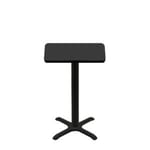 24" x 30" Two-Sided Mahogany/Black Quick Ship Table - Black Up + Black Counter Height 22" x 22" Cross Base