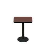 24" x 30" Two-Sided Mahogany/Black Quick Ship Table - Mahogany Up + Black Standard Height 18" Disc Base