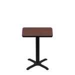 24" x 30" Two-Sided Mahogany/Black Quick Ship Table - Mahogany Up + Black Standard Height 22" x 22" Cross Base