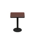 30" x 30" Two-Sided Mahogany/Black Quick Ship Table - Mahogany Up + Black Standard Height 18" Disc Base