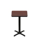 30" x 30" Two-Sided Mahogany/Black Quick Ship Table - Mahogany Up + Black Counter Height 22" x 22" Cross Base