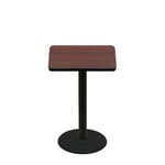 30" x 30" Two-Sided Mahogany/Black Quick Ship Table - Mahogany Up + Black Counter Height 22" Disc Base