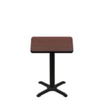 30" x 30" Two-Sided Mahogany/Black Quick Ship Table - Mahogany Up + Black Standard Height 22" x 22" Cross Base