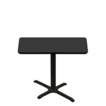 30" x 48" Two-Sided Mahogany/Black Quick Ship Table - Black Up + Black Standard Height 22" x 30" Cross Base