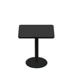 36" x 36" Two-Sided Mahogany/Black Quick Ship Table - Black Up + Black Standard Height 22" Disc Base