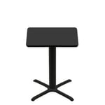 36" x 36" Two-Sided Mahogany/Black Quick Ship Table - Black Up + Black Counter Height 30" x 30" Cross Base