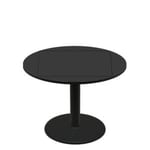 36" x 36" Flip to 51" Round Two-Sided Mahogany/Black Quick Ship Table - Black Up + Black Standard Height 30" Disc Base