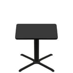 42" x 42" Two-Sided Mahogany/Black Quick Ship Table - Black Up + Black Standard Height 36" x 36" Cross Base