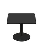 48" x 48" Two-Sided Mahogany/Black Quick Ship Table - Black Up + Black Standard Height 30" Disc Base