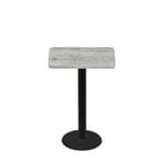 24" x 30" Thermoform Gray Barn Board Quick Ship Table + Black Counter Height 18" Disc Base