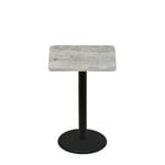 30" x 30" Thermoform Gray Barn Board Quick Ship Table + Black Counter Height 22" Disc Base