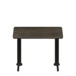 30" x 48" Thermoform Dark Walnut Quick Ship Table + (2) Black ADA 22" T Bases