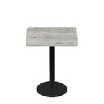 36" x 36" Thermoform Gray Barn Board Quick Ship Table + Black Counter Height 22" Disc Base