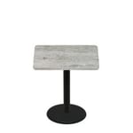 36" x 36" Thermoform Gray Barn Board Quick Ship Table + Black Standard Height 22" Disc Base