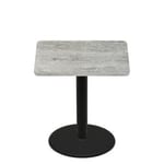 42" x 42" Thermoform Gray Barn Board Quick Ship Table + Black Counter Height 30" Disc Base