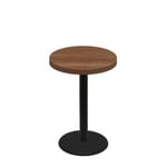 30" Round Urban Toasted Birch Quick Ship Table + Black Counter Height 22" Disc Base