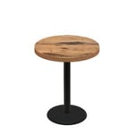 36" Round Urban Natural Heartwood Quick Ship Table + Black Counter Height 22" Disc Base