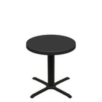 36" Round Urban Onyx Quick Ship Table + Black Standard Height 30" x 30" Cross Base