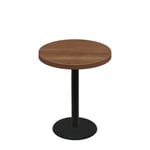 36" Round Urban Toasted Birch Quick Ship Table + Black Counter Height 22" Disc Base