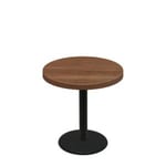 36" Round Urban Toasted Birch Quick Ship Table + Black Standard Height 22" Disc Base