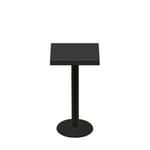 24" x 24" Urban Onyx Quick Ship Table + Black Counter Height 18" Disc Base