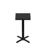 24" x 24" Urban Onyx Quick Ship Table + Black Counter Height 22" x 22" Cross Base
