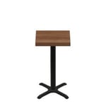 24" x 24" Urban Toasted Birch Quick Ship Table + Black Counter Height 22" x 22" Cross Base
