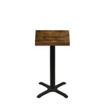 24" x 24" Urban Vintage Autumn Quick Ship Table + Black Counter Height 22" x 22" Cross Base