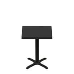 30" x 30" Urban Onyx Quick Ship Table + Black Standard Height 22" x 22" Cross Base