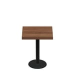 30" x 30" Urban Toasted Birch Quick Ship Table + Black Standard Height 18" Disc Base