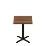 30" x 30" Urban Toasted Birch Quick Ship Table + Black Standard Height 22" x 22" Cross Base